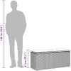 Trädgårdsbänk med dyna brun 110x40x44 cm konstrotting vidaXL – miniatyr 9
