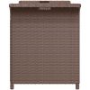 Trädgårdsbänk med dyna brun 116x46x57 cm konstrotting vidaXL 116 x 46 x 57 cm – miniatyr 5