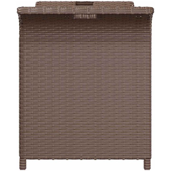 Trädgårdsbänk med dyna brun 116x46x57 cm konstrotting vidaXL 116 x 46 x 57 cm – bild 5