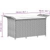 Trädgårdsbänk med dyna brun 116x46x57 cm konstrotting vidaXL 116 x 46 x 57 cm – miniatyr 9