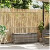 Trädgårdsbänk med dyna grå 110x30x40,5 cm konstrotting vidaXL – miniatyr 2