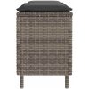 Trädgårdsbänk med dyna grå 110x30x40,5 cm konstrotting vidaXL – miniatyr 5