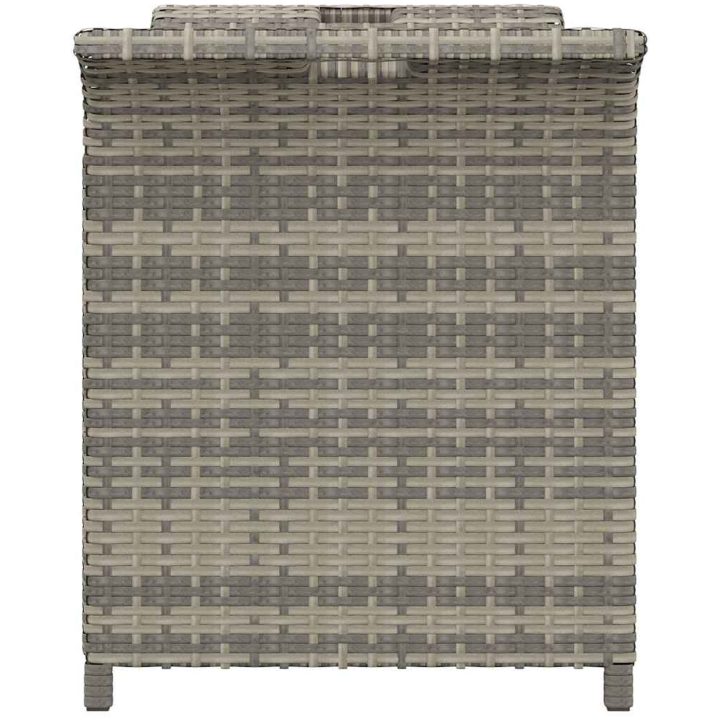 Trädgårdsbänk med dyna grå 116x46x57 cm konstrotting vidaXL 116 x 46 x 57 cm – bild 5