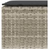 Trädgårdsbänk med dyna ljusgrå 110x30x40,5 cm konstrotting vidaXL – miniatyr 7