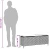 Trädgårdsbänk med dyna ljusgrå 110x30x40,5 cm konstrotting vidaXL – miniatyr 9