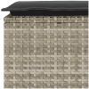 Trädgårdsbänk med dyna ljusgrå 110x40x44 cm konstrotting vidaXL – miniatyr 7