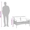 Trädgårdsbänk med dynor 116x62,5x74 cm grå konstrotting vidaXL – miniatyr 10