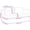 Trädgårdsbänk med dynor 140 cm massivt akaciaträ grå vidaXL – miniatyr 8