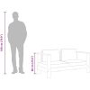 Trädgårdsbänk med dynor 140 cm massivt akaciaträ grå vidaXL – miniatyr 9