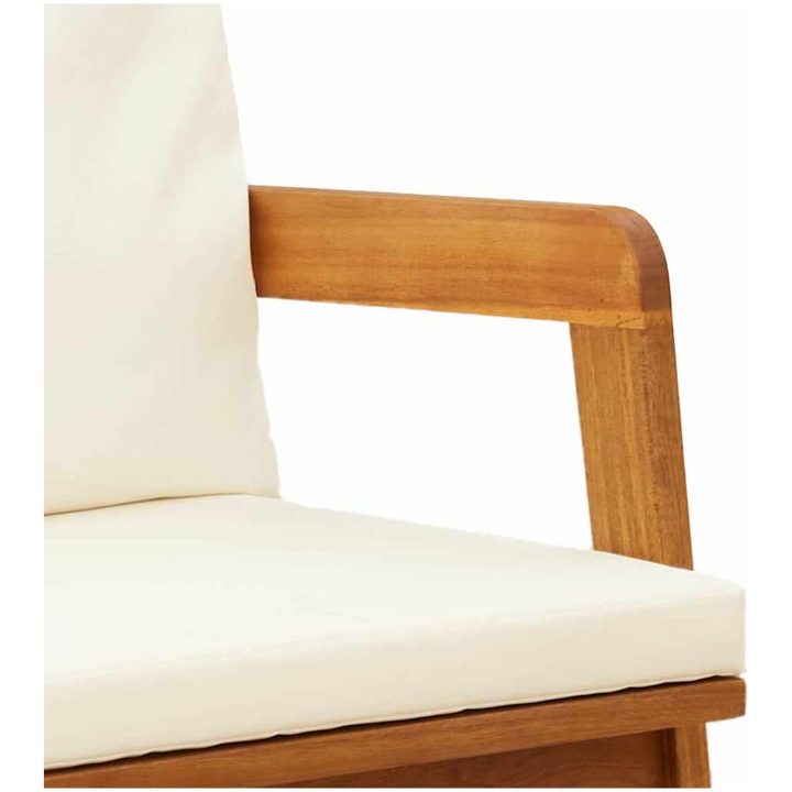 Trädgårdsbänk med Dynor Massivt Akaciaträ vidaXL 115 x 65 x 71 cm – bild 7