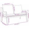 Trädgårdsbänk med Dynor Massivt Akaciaträ vidaXL 115 x 65 x 71 cm – miniatyr 9