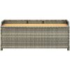Trädgårdsbänk med förvaring 120 cm konstrotting grå vidaXL 120 x 50 x 50 cm – miniatyr 3