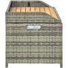 Trädgårdsbänk med förvaring 120 cm konstrotting grå vidaXL 120 x 50 x 50 cm – miniatyr 4