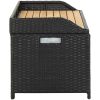 Trädgårdsbänk med förvaring 120 cm konstrotting svart vidaXL 120 x 50 x 50 cm – miniatyr 4