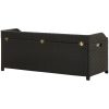 Trädgårdsbänk med förvaring 120 cm konstrotting svart vidaXL 120 x 50 x 50 cm – miniatyr 5