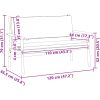 Trädgårdsbänk med Kuddar av Massivt Akaciaträ vidaXL 120 x 65.5 x 79 cm – miniatyr 8