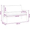Trädgårdsbänk med Kuddar av Massivt Akaciaträ vidaXL 120 x 65.5 x 79 cm – miniatyr 9