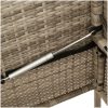 Trädgårdsbänk med kuddar beige konstrotting vidaXL – miniatyr 8