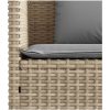 Trädgårdsbänk med kuddar beige konstrotting vidaXL – miniatyr 10