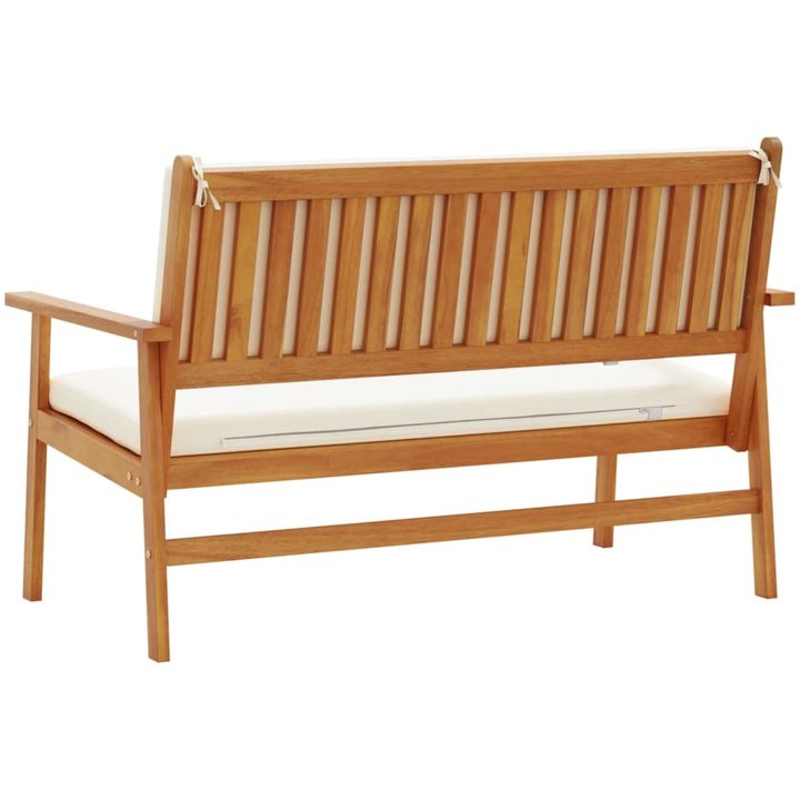 Trädgårdsbänk med Kuddar i Massivt Akaciaträ vidaXL 64 x 120 x 76 cm – bild 6