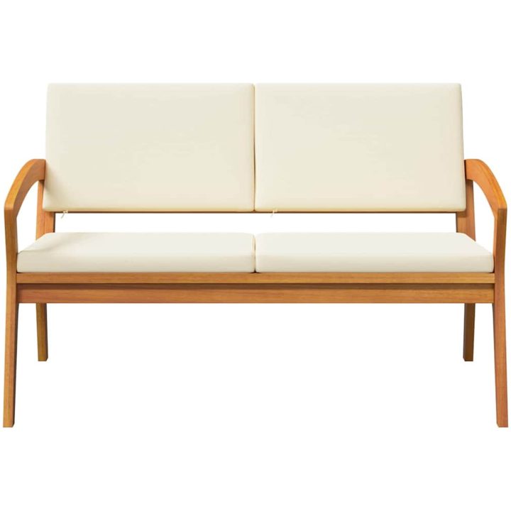 Trädgårdsbänk med Kuddar Massivt akaciaträ vidaXL 115 x 70 x 72 cm – bild 5
