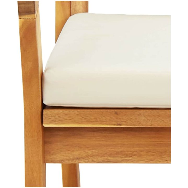 Trädgårdsbänk med Kuddar Massivt akaciaträ vidaXL 115 x 70 x 72 cm – bild 8