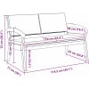 Trädgårdsbänk med Kuddar Massivt akaciaträ vidaXL 115 x 70 x 72 cm – miniatyr 9