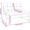 Trädgårdsbänk med Kudde Svart 110x80x71 cm Stål vidaXL 110 x 81 x 71 cm – miniatyr 10