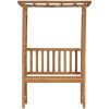 Trädgårdsbänk med pergola 115 cm massiv teak vidaXL – miniatyr 2