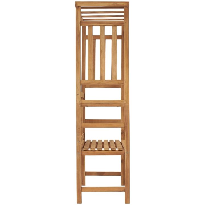 Trädgårdsbänk med pergola 115 cm massiv teak vidaXL – bild 3