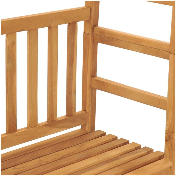 Trädgårdsbänk med pergola 115 cm massiv teak vidaXL – bild 5