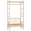 Trädgårdsbänk med pergola 116 cm bambu vidaXL – miniatyr 2