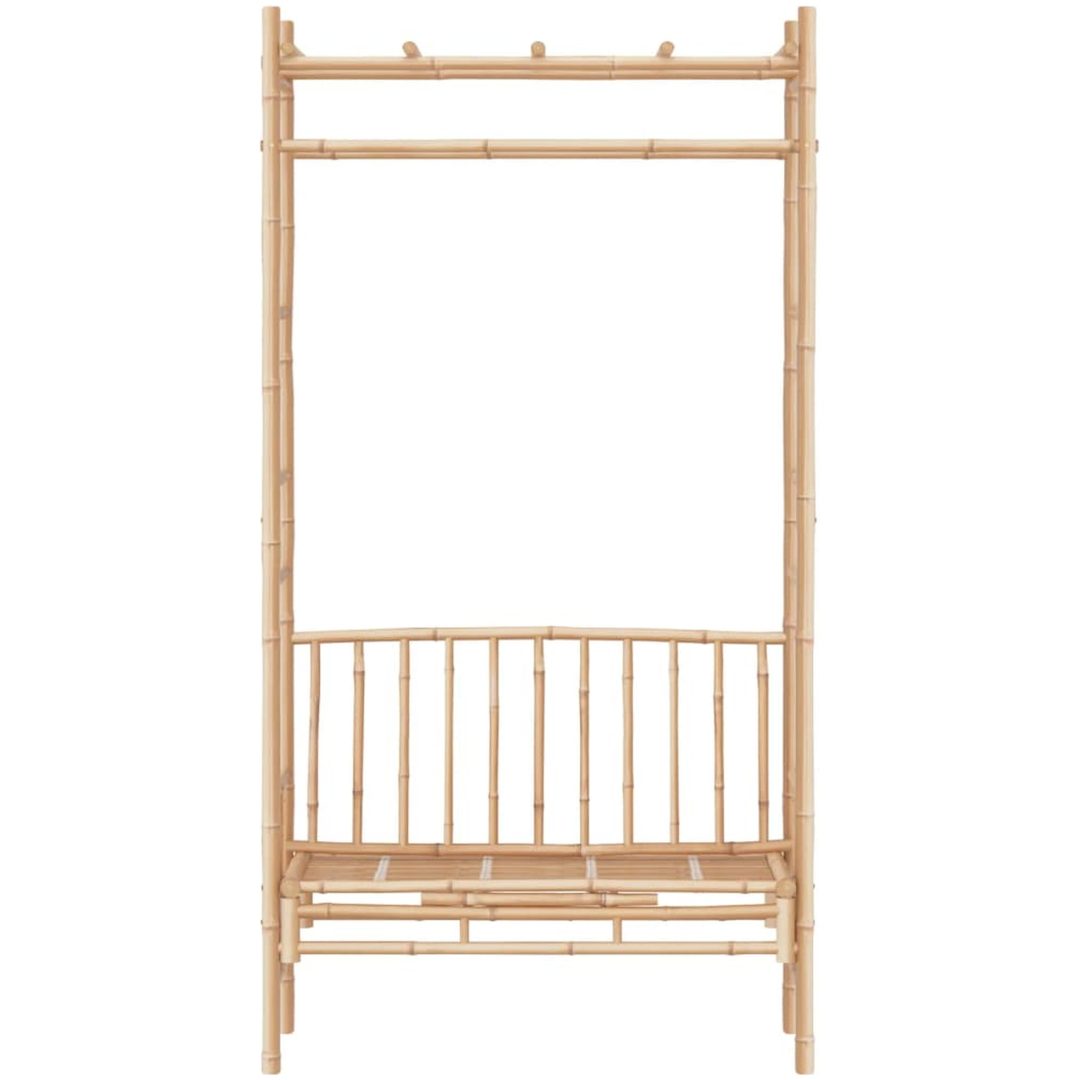 Trädgårdsbänk med pergola 116 cm bambu vidaXL – bild 3