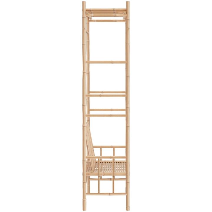 Trädgårdsbänk med pergola 116 cm bambu vidaXL – bild 4