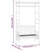 Trädgårdsbänk med pergola 116 cm bambu vidaXL – miniatyr 6