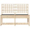 Trädgårdsbänk med Spaljé och Hylla 203x53x152 cm Massivt Furu vidaXL 203,5 x 54 x 152,5 cm – miniatyr 5