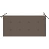 Trädgårdsbänk med taupe dyna 112 cm massiv teak vidaXL – miniatyr 6