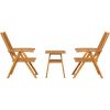 Trädgårdsbänk-set 3 delar massivt akaciaträ vidaXL 150 x 90 x 60 cm – miniatyr 7