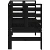 Trädgårdsbänk svart 111,5x53x71 cm massiv furu vidaXL – miniatyr 5
