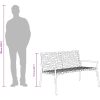 Trädgårdsbänk Svart 113x79x75 cm Poly Rattan vidaXL 110.5 x 79 x 75.5 cm – miniatyr 11