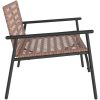Trädgårdsbänk Svart 113x79x75 cm Poly Rattan vidaXL 110.5 x 79 x 75.5 cm – miniatyr 5