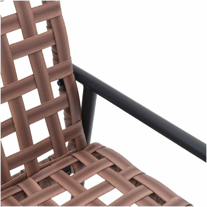 Trädgårdsbänk Svart 113x79x75 cm Poly Rattan vidaXL 110.5 x 79 x 75.5 cm – bild 7