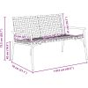 Trädgårdsbänk Svart 113x79x75 cm Poly Rattan vidaXL 110.5 x 79 x 75.5 cm – miniatyr 10