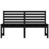 Trädgårdsbänk svart 157,5 cm massiv furu vidaXL 157.5 x 48 x 91.5 cm – miniatyr 4