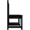 Trädgårdsbänk svart 157,5 cm massiv furu vidaXL 157.5 x 48 x 91.5 cm – miniatyr 5