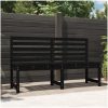 Trädgårdsbänk svart 157,5 cm massiv furu vidaXL 157.5 x 48 x 91.5 cm – miniatyr 1