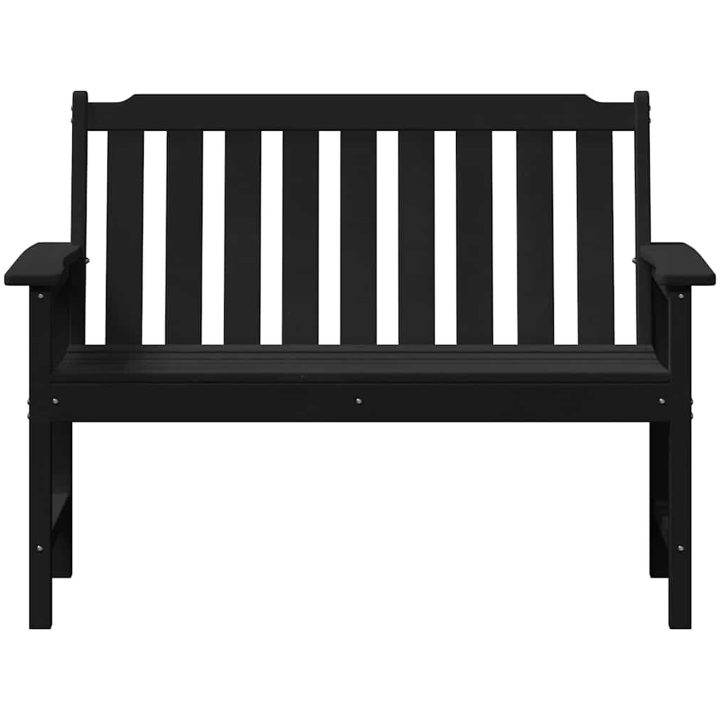 Trädgårdsbänk Svart HDPE vidaXL 120 cm – bild 5