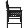 Trädgårdsbänk Svart HDPE vidaXL 120 cm – miniatyr 6