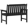 Trädgårdsbänk Svart HDPE vidaXL 120 cm – miniatyr 7