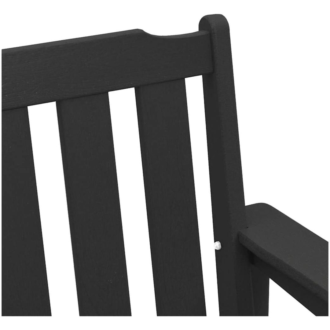 Trädgårdsbänk Svart HDPE vidaXL 120 cm – bild 8